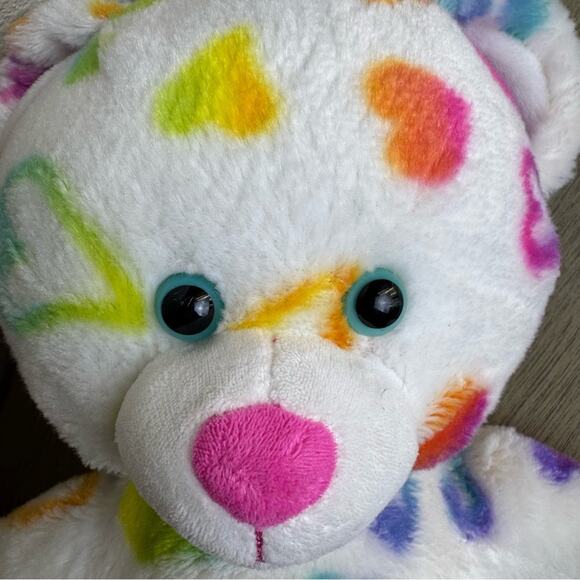 Build-A-Bear "Kelly Anne" Rainbow‎ Hearts Bear - Picture 5 of 5